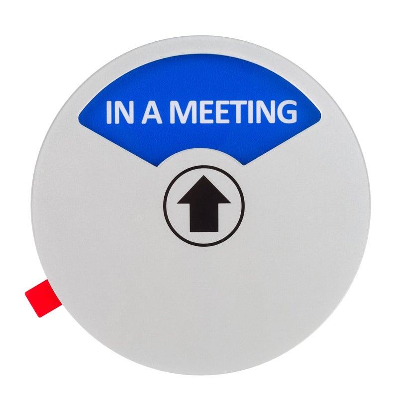 Kichwit Office Door Sign, In a Meeting, Out of Office, Welcome Please Knock, Privacy Sign for Offices, 5 Inch, Silver - Image 5